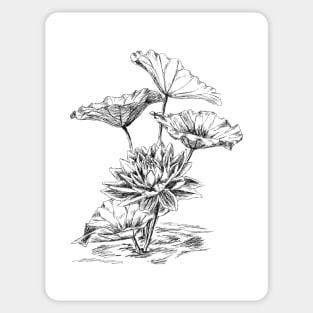 Lotus flower print Sticker